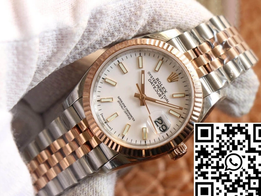 Rose Factory EW Datejust M126231-0017 Dial White Rolex Gold 0311